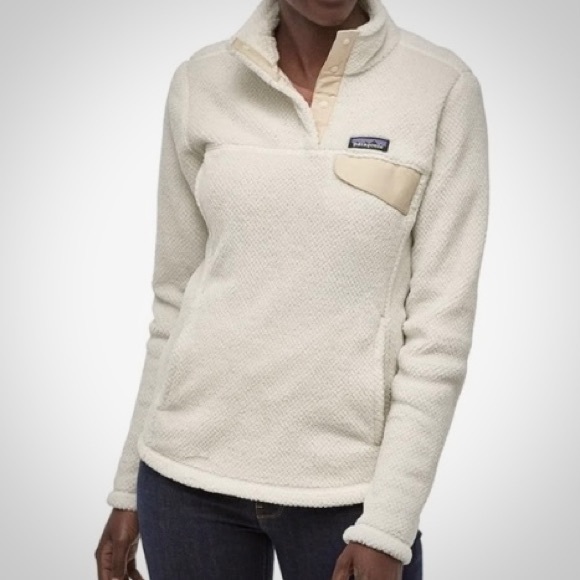 PATAGONIA Women’s Re-Tool Snap T Fleece Pullover Off White/Cream Size S - Picture 2 of 8